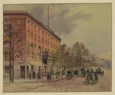 View Of Washington Looking Down Pennsylvania Ave Toward Unfinished Capitol National Hotel On Left No 2