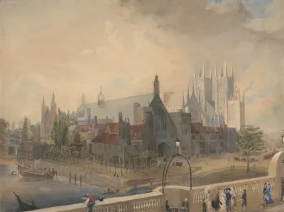 View Of Westminster Hall And Abbey From The Bridge