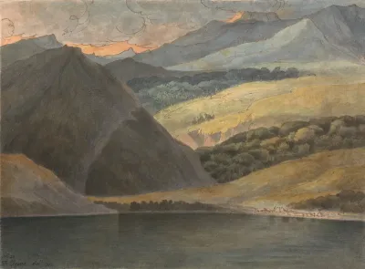 View On Lake Maggiore At Evening
