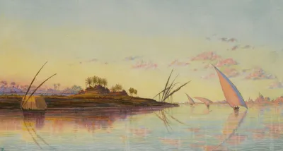 View On The Nile Near Cairo Egypt