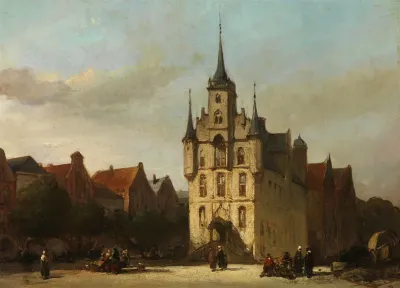 View On The Town Hall Of Gouda