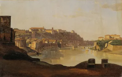 View Over The Tiber To The Aventine Rome