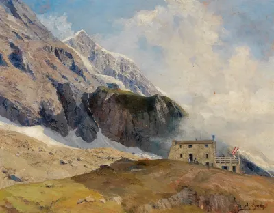 View To The Mainzer Hutte Hohen Tauern With Grosen Wiesbachhorn In The Background