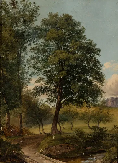 View With A Bridge Over A Creek