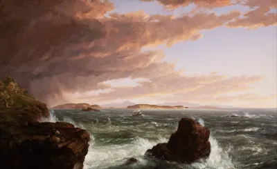 Views Across Frenchmans Bay From Mt Desert Island After A Squall