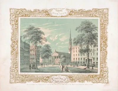 Views Of New York St Pauls Church Barnums Museum Astor House