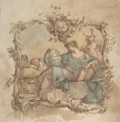 Vignette With An Allegorical Figure Of Astronomy