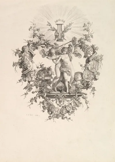 Vignette With Two Nymphs