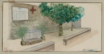Villa Des Otages Mur Ou Furent Fusilles Les 52 Derniers Otages De La Commune Rue Haxo