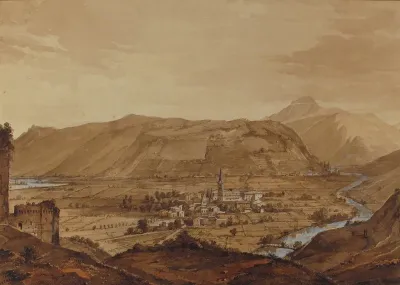 Village In An Alpine Valley