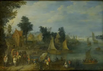 Village On The Bank Of A River