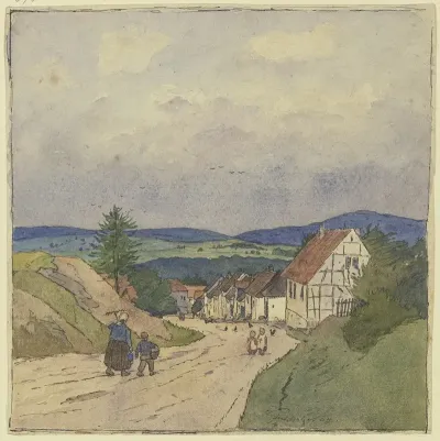 Village Path To The Valley