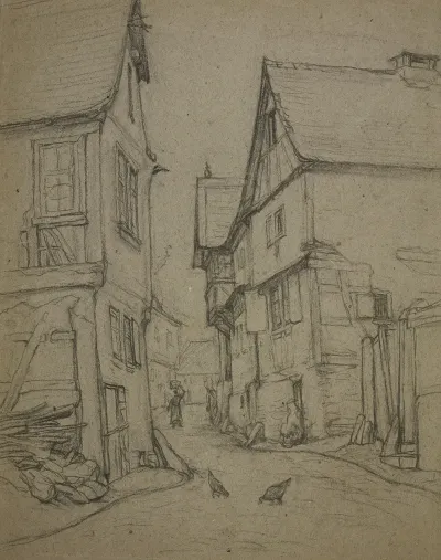 Village Road In Kronberg