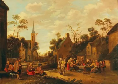 Village Scene With Peasant Festivities