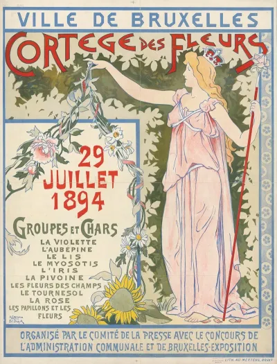 Ville De Bruxelles Cortege Des Fleurs 1894