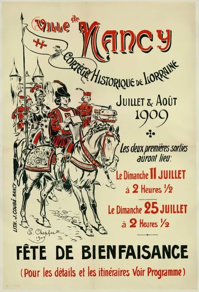 Ville De Nancy Cortege Historique De Lorraine Juillet Et Aout 1909