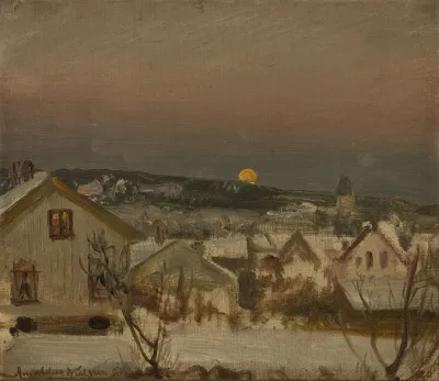 Vinteraften Fra Ateliervinduet