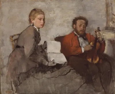 Violinist And Young Woman