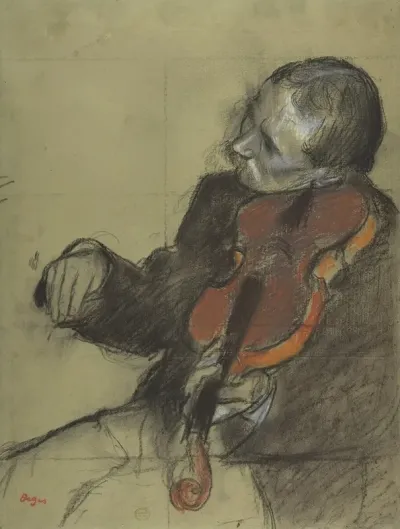 Violinist Study For The Dance Lesson