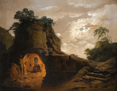 Virgils Tomb By Moonlight
