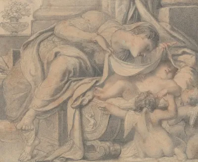 Virgin Adoring The Sleeping Christ