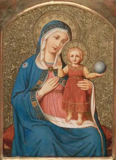 Virgin And Blessing Christ Child