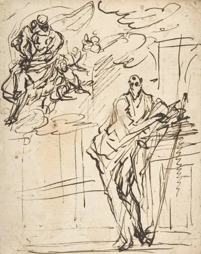 Virgin And Child Appearing To Saint Paul