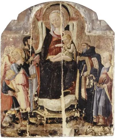 Virgin And Child Enthroned With Saints