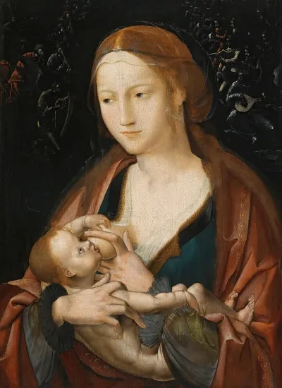 Virgin And Child With A Heavenly Host