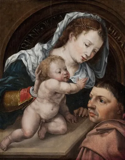 Virgin And Child With A Patron
