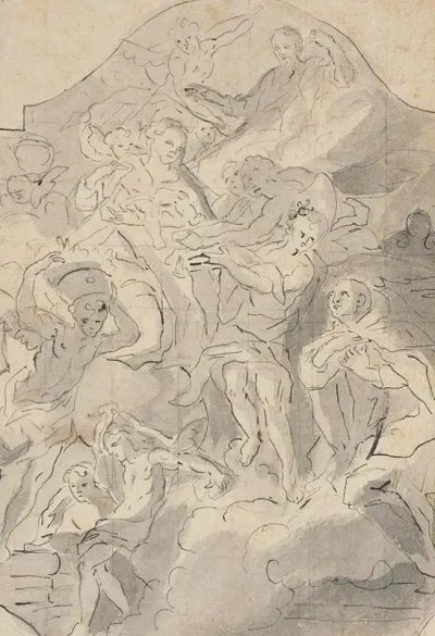Virgin And Child With Adoring Saint