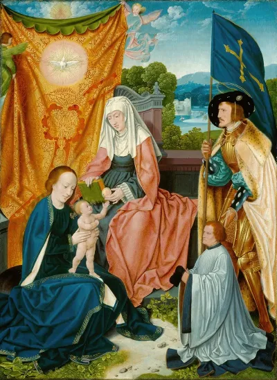 Virgin And Child With Saint Anne Saint Gereon And A Donor