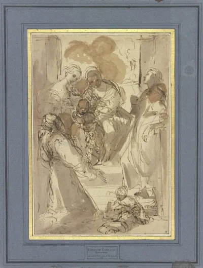 Virgin And Child With Saints Catherine John The Evangelist And Francis