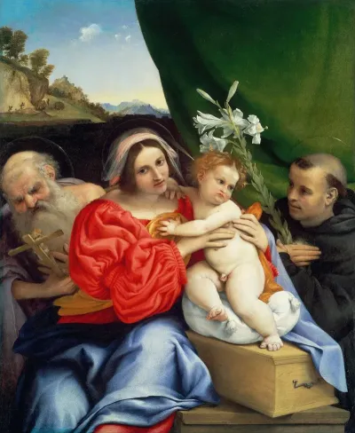 Virgin And Child With Saints Jerome And Nicholas Of Tolentino