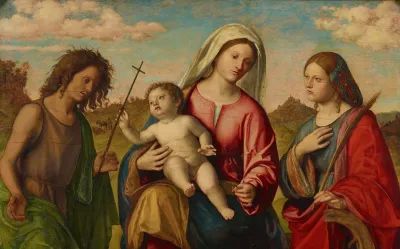 Virgin And Child With Ss Catherine And John The Baptist