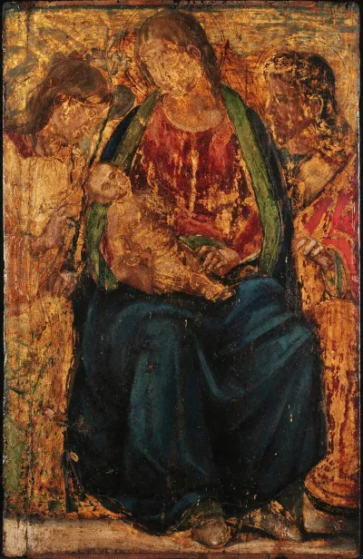 Virgin And Child With The Archangel Gabriel And An Unidentified Saint