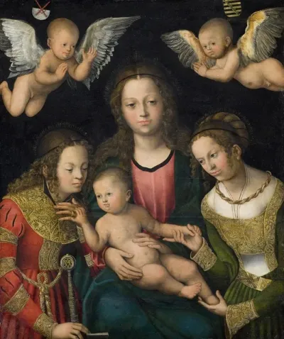 Virgin And Child With The Saints Catherine And Barbara