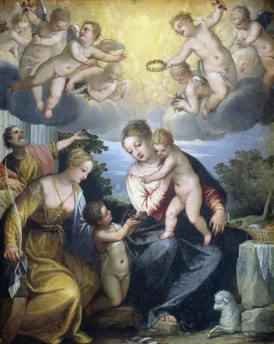 Virgin And Child With Young John The Baptist And Saint Catherine