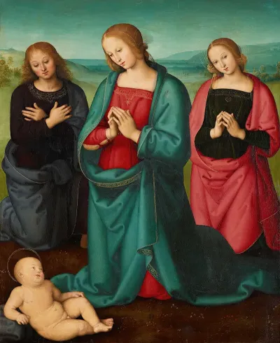 Virgin And Saints Adoring The Christ Child