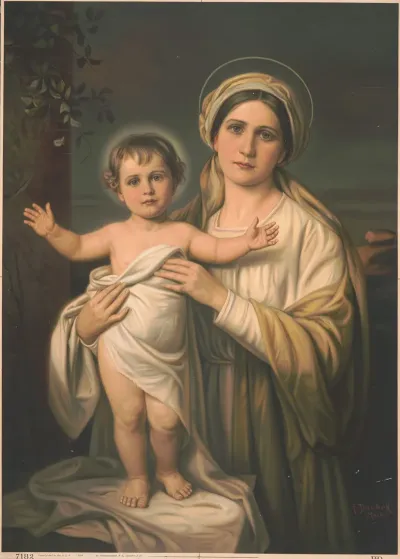 Virgin Mary Holding Baby Jesus 2