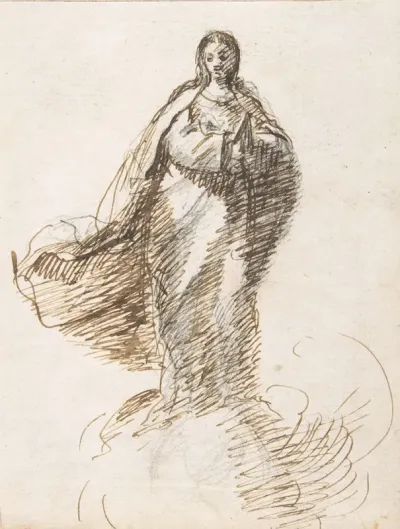 Virgin Of The Immaculate Conception Standing On Clouds 5