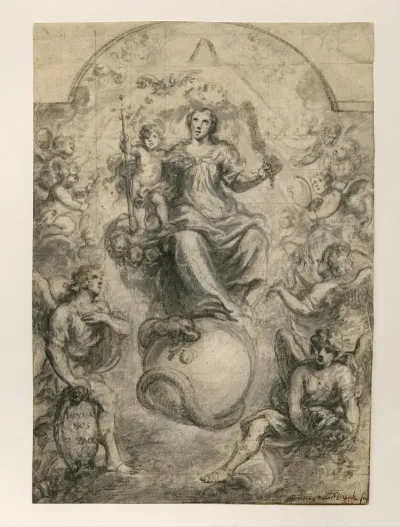 Virgin With The Child Jesus Surrounded By Angels