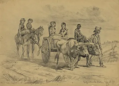 Virginians Going To The Commissary For Rations