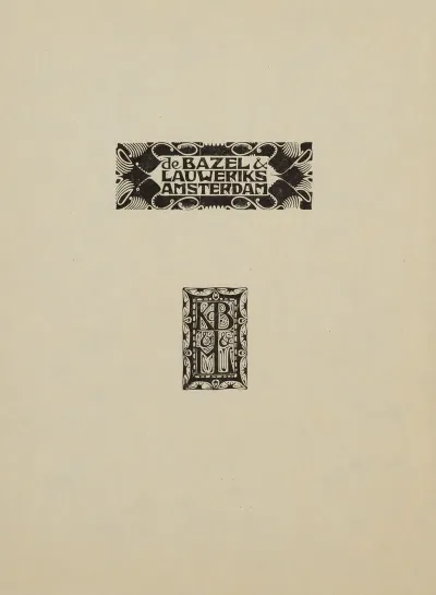 Visitekaartje En Monogram K P C De Bazel En J L M Lauweriks