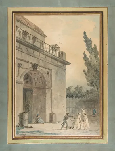 Visitors Leaving A Prison