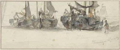 Vissersboten Op Het Strand Van Scheveningen 2