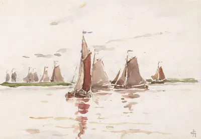 Vissersschepen Op Een Rivier 2