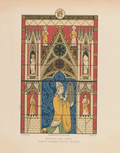 Vitrail De La Cathedrale Devreux Xive Siecle