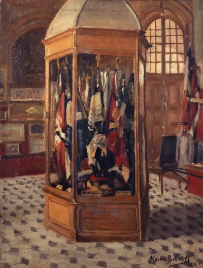 Vitrine De Drapeaux Au Musee De La Guerre Aux Invalides
