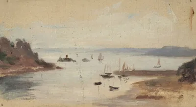 Voilier Amarre Proche De La Cote